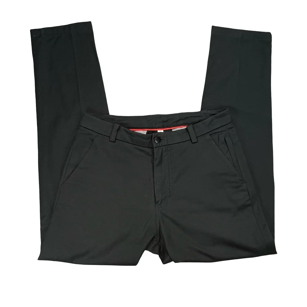 Lululemon Mens Commission Slim Fit Pants Black Chino Stretch Casual 30x29